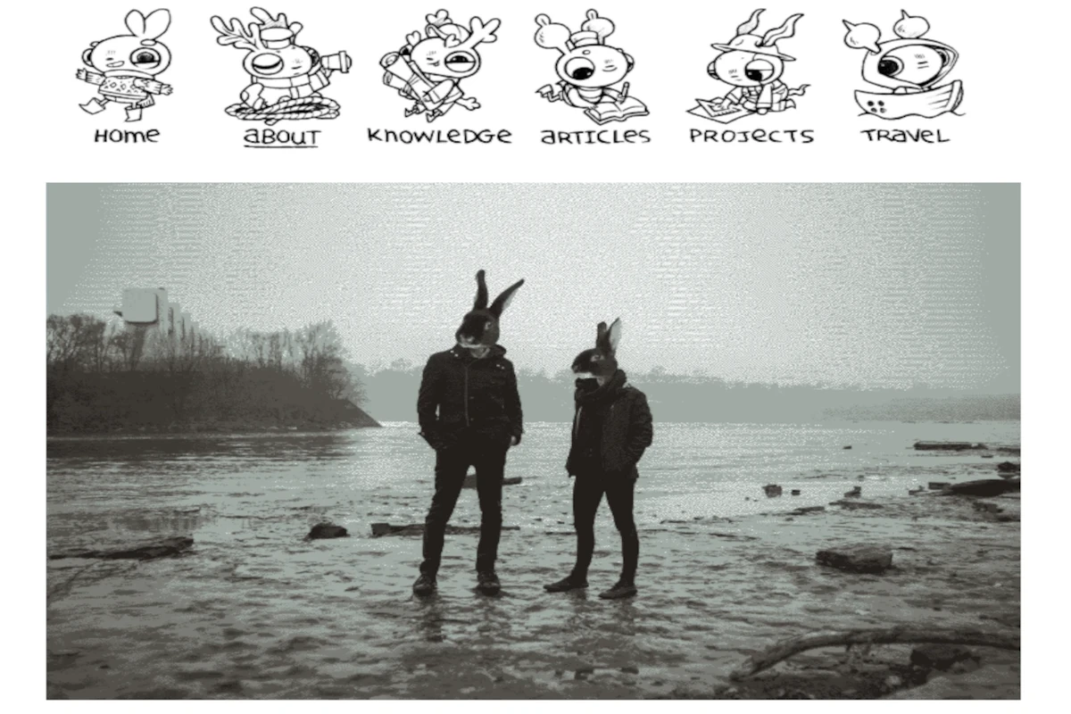 Screenshot of the 100r.co homepage