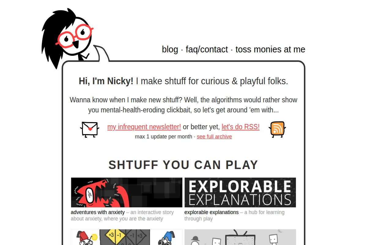 Screenshot of the ncase.me site – The Evolution of Trust