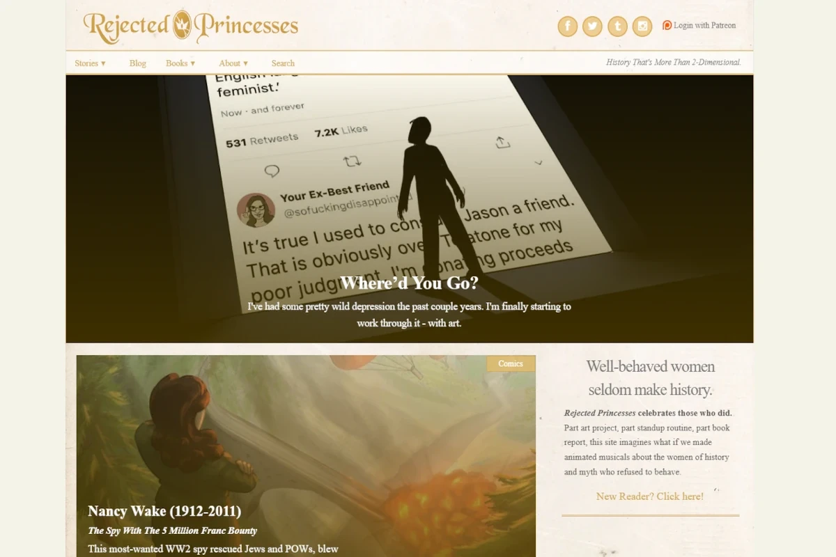 Screenshot of Rejected Princesses – rebellious heroines of history