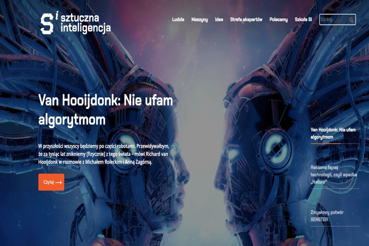 Homepage of sztucznainteligencja.org.pl portal